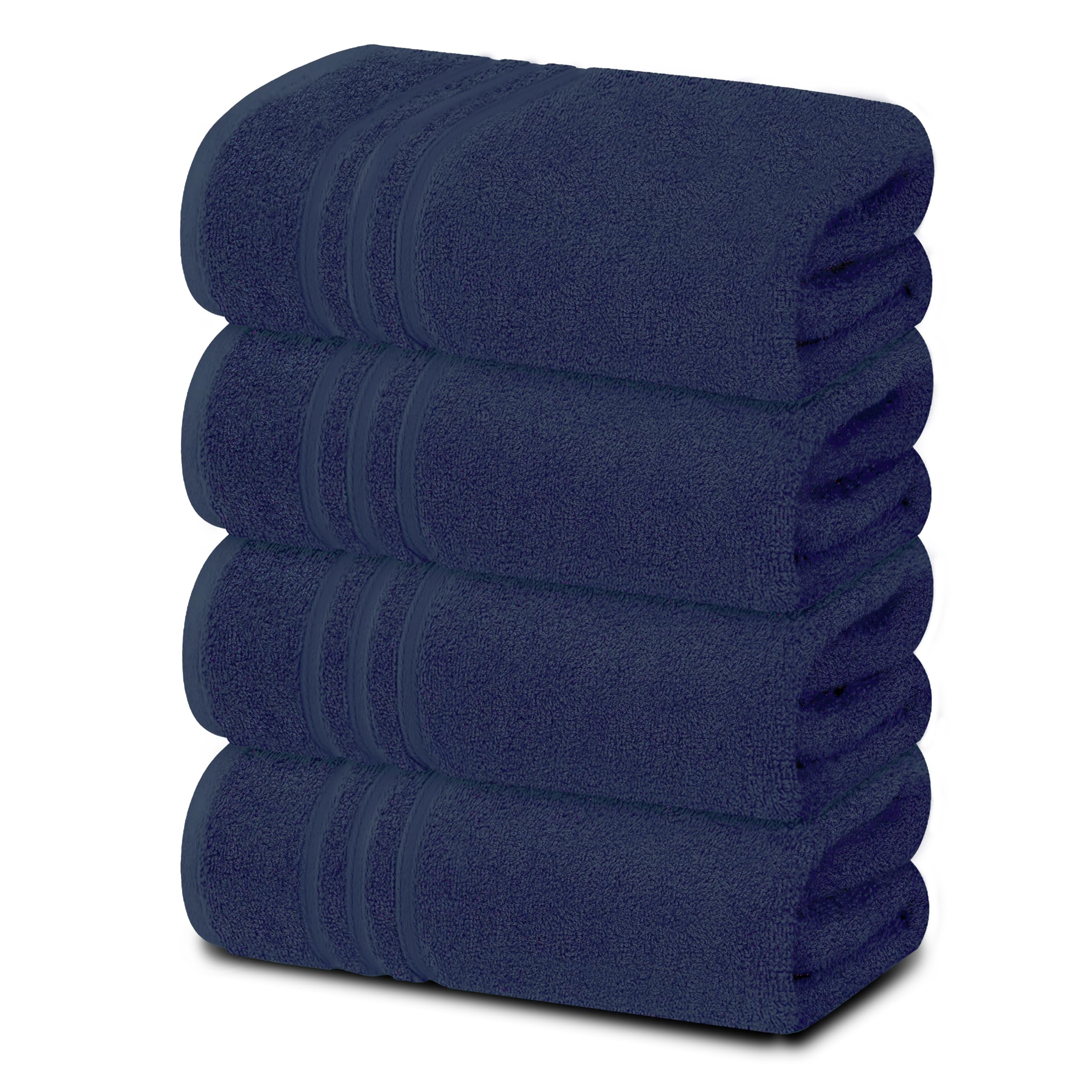 Premium 4-Pack Soft 100% Cotton Bath Towels - 27