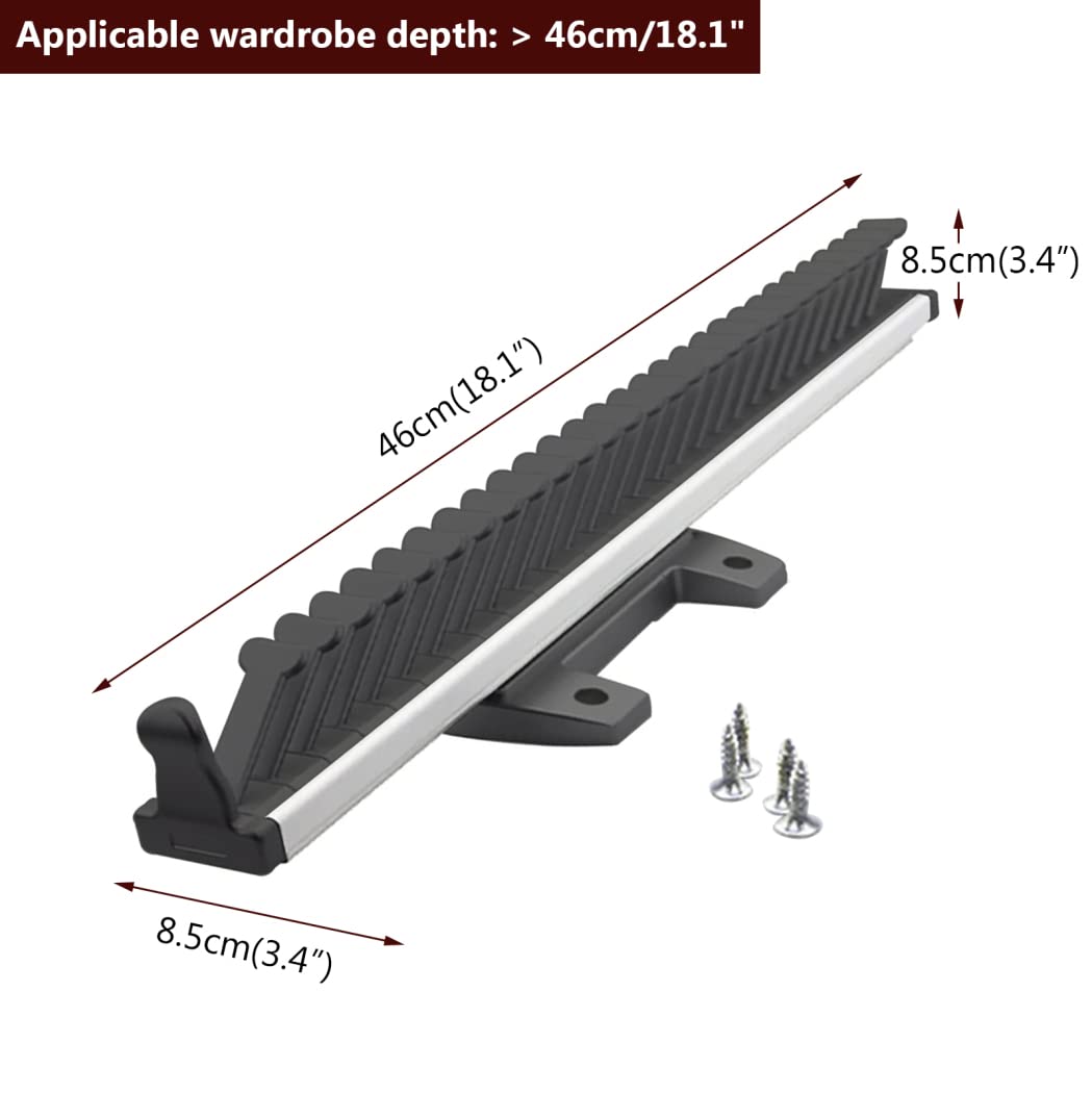 Extendable Sliding Closet Organizer - 28 Hook Pull-Out Tie Rack for Ties, Scarves & Belts | Space-Saving Side Mount Wardrobe Storage Solution | Perfect for Closet, Bedroom & Office Organization