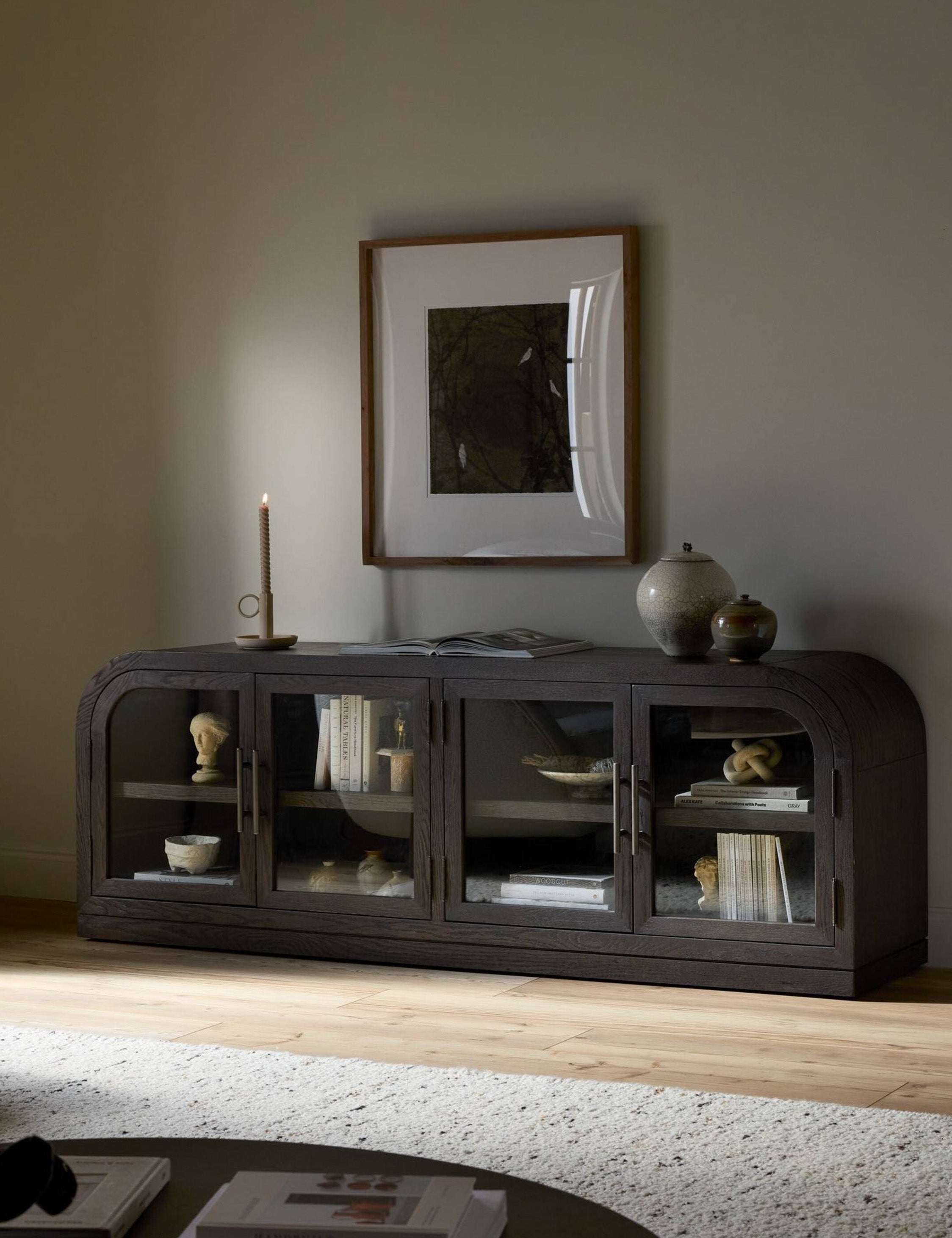 Modern Wooden TV Stand with Storage - 60