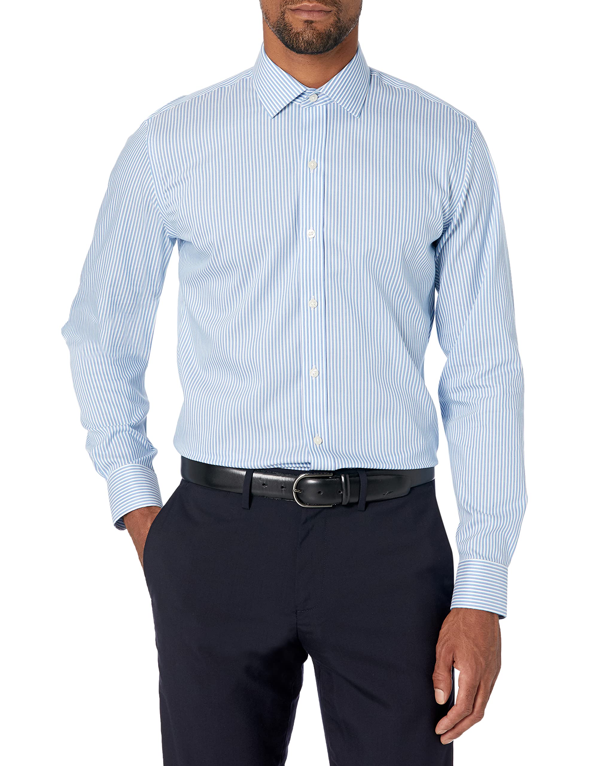 Men's Slim Fit Button-Down Dress Shirt with Spread Collar & Stylish Patterns | Perfect for Office, Business Meetings & Formal Events