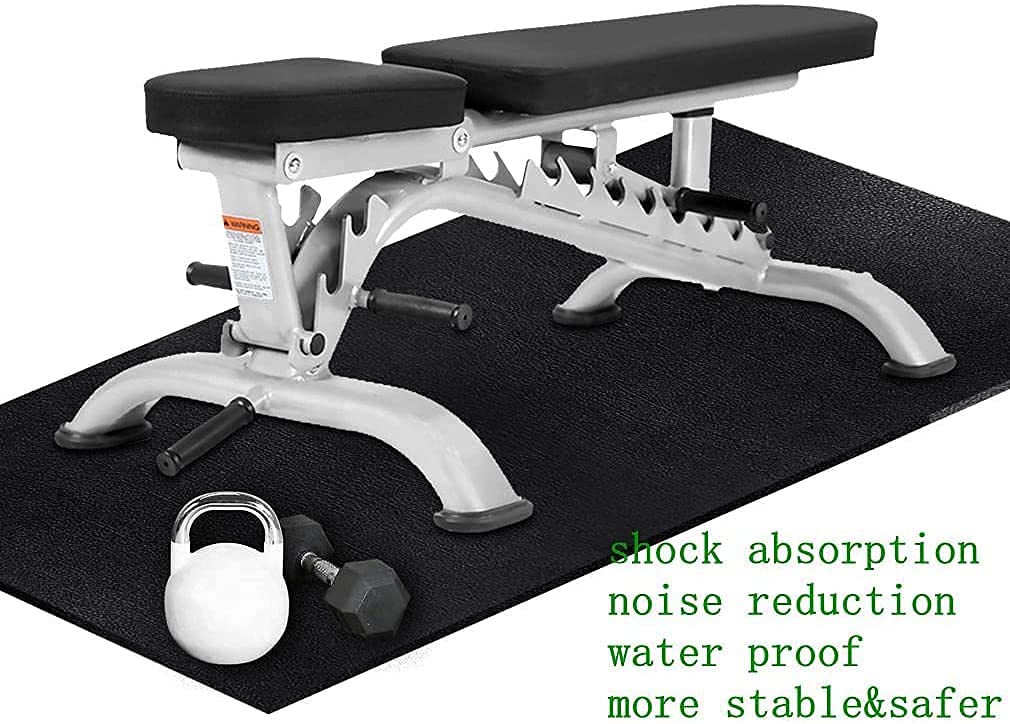 Anti-Fatigue Rubber Door Mat & Kitchen Floor Mat - Non-Slip Exercise Equipment Mat for Treadmills, Home Gym & Workout Areas - Perfect for High-Traffic Entryways, Kitchens & Fitness Spaces