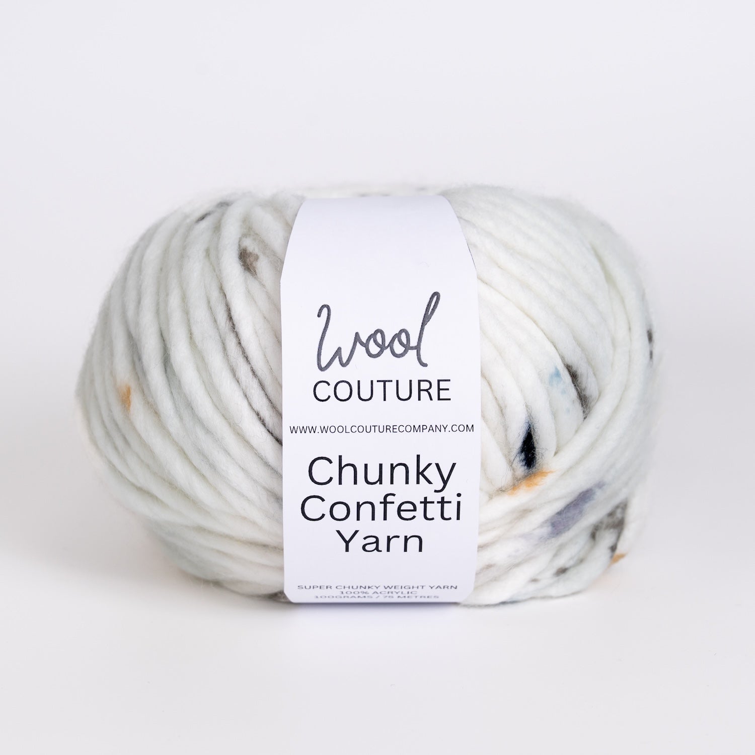 Super Chunky Confetti Yarn 100g Ball - Soft Acrylic Knitting Yarn for DIY Crochet, Blankets & Scarves - Perfect for Handmade Gifts & Cozy Winter Crafts