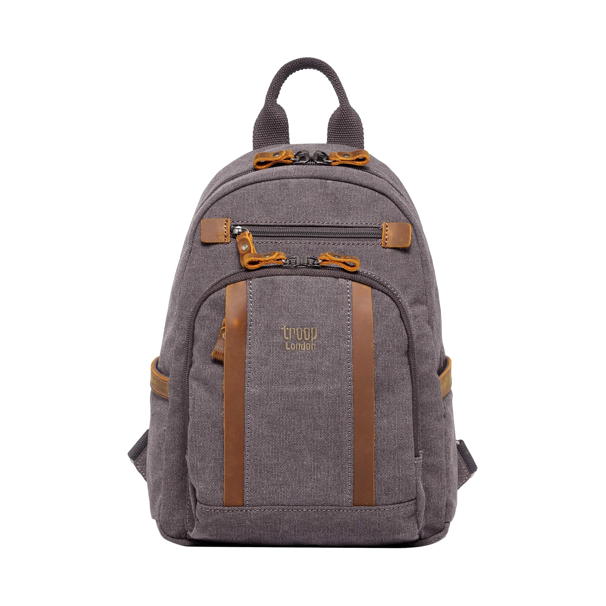 TRP0255 Troop London Classic Canvas Backpack Small - Durable School & Travel Backpack for Men & Women - Perfect for College, Commuting & Outdoor Adventures