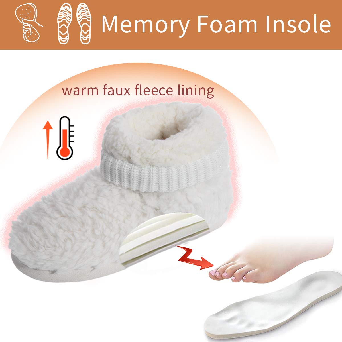 Women's Cozy Faux Fleece Ankle Bootie Slippers - Plush Lined House Shoes with Anti-Slip Sole for Indoor/Outdoor Wear | Perfect for Winter, Home, Office & Travel