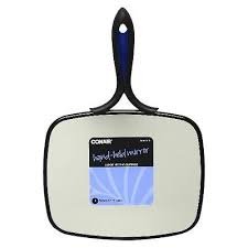 Conair Handheld Mirror with Non-Slip Handle - Lightweight & Shatterproof Vanity Mirror for Makeup, Grooming, Travel & Home Decor (Black)