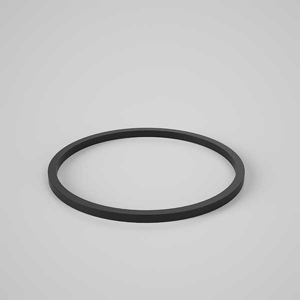 Caroma Liano II 400mm Round Bathroom Sink Dress Ring - Matte Black Finish for Modern Vanity & Basin Upgrade