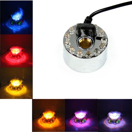 High Output Mist Maker with RGB LED Lights & In-Line Controller – Perfect for Home Humidifiers, Indoor Fountains, and Spa Relaxation