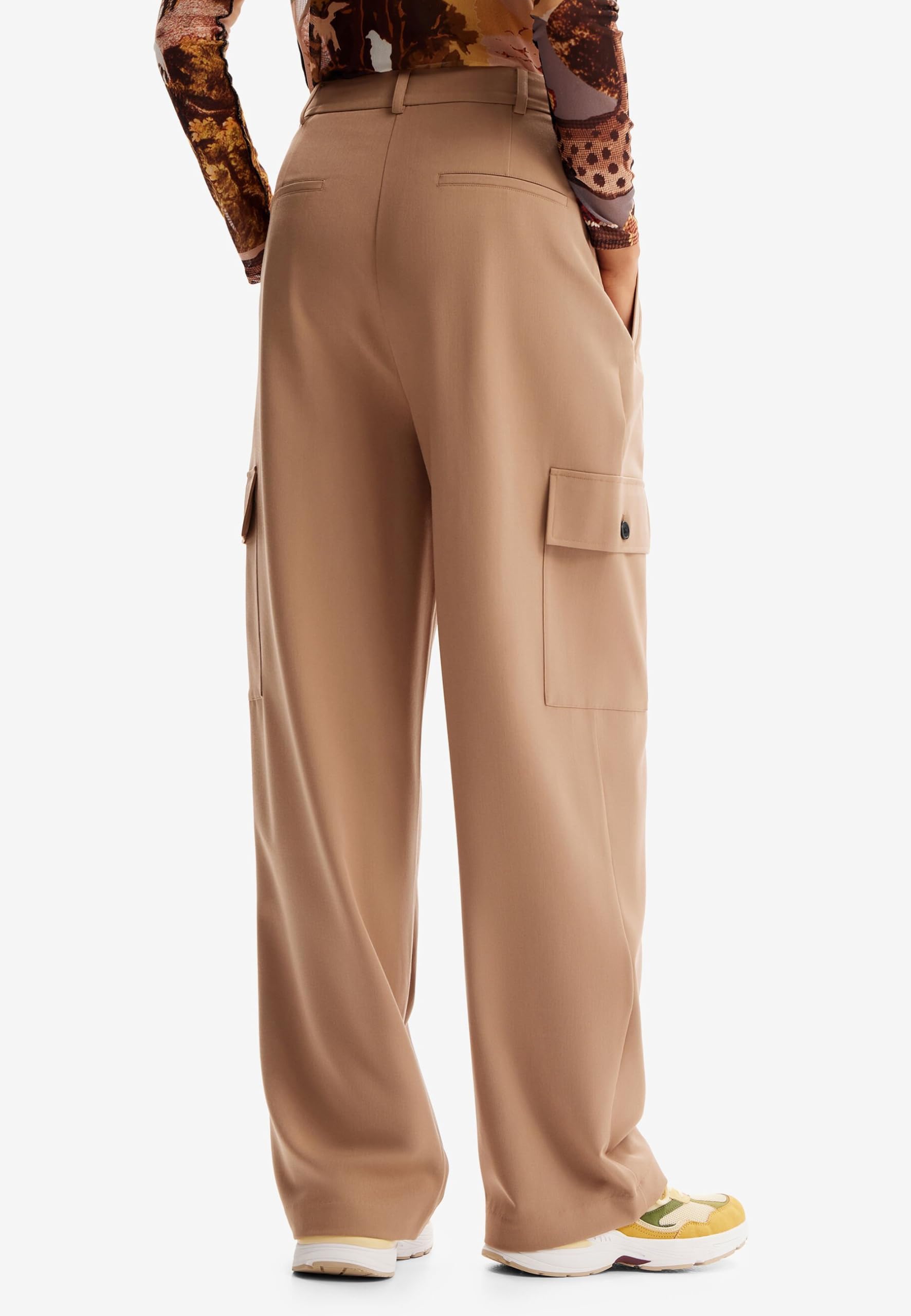 Desigual Women's M. Christian Lacroix Tailored Trousers - High Waist Slim Fit Dress Pants for Work, Office & Business Casual Outfits