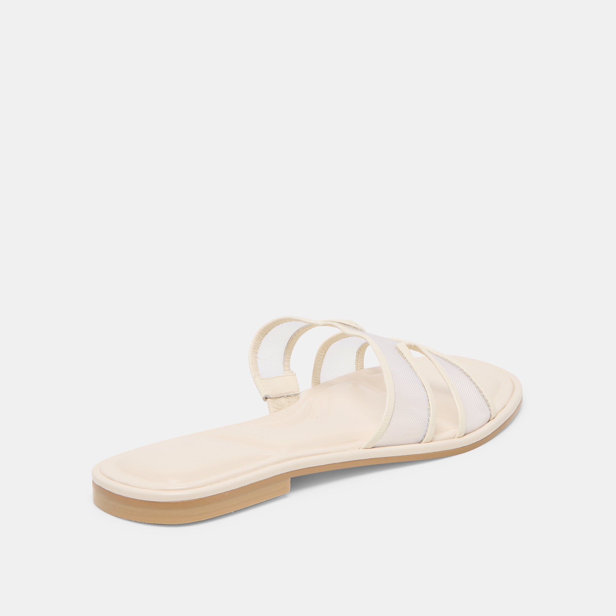 FLORI Women's Off-White Mesh Sandals - Breathable Comfortable Summer Beach Walking Shoes for Vacation, Poolside & Casual Outings