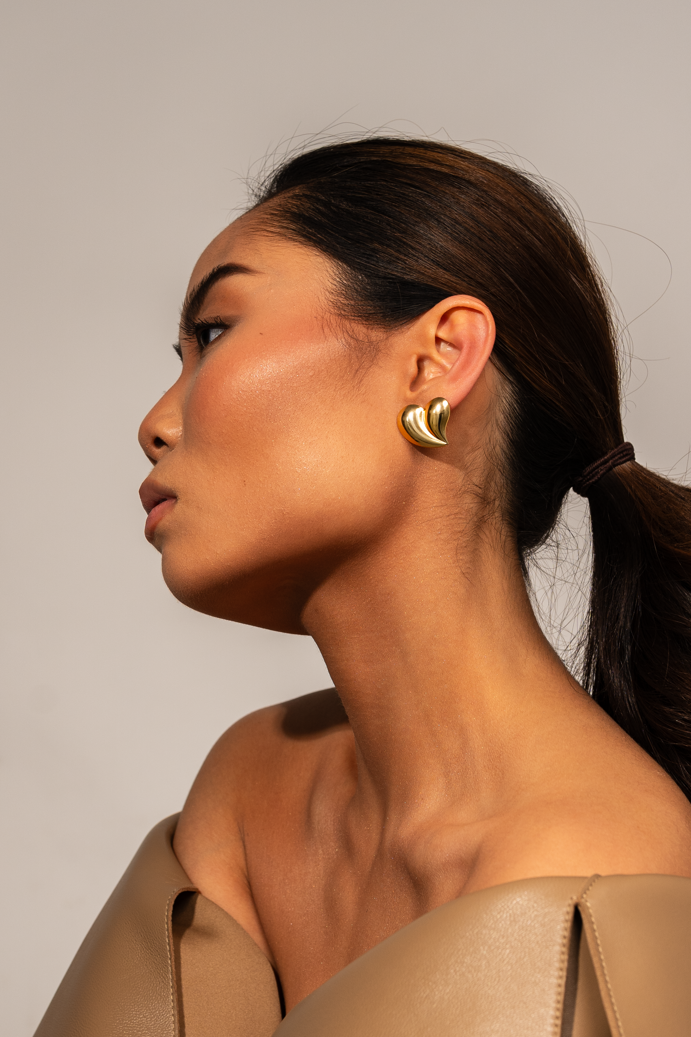 Cheri Stud Earrings for Women - Minimalist Gold Plated Earrings for Daily Wear, Gift Giving & Special Occasions