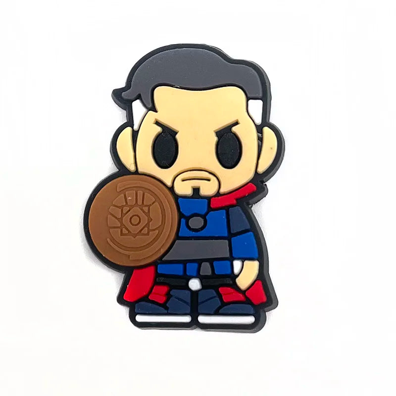 MINISO Marvel Superhero DIY Shoe Charms - Cartoon Character Accessories for Sandals & Clogs - Decorative Pins for Kids Gifts & Garden Fashion Accessories (Perfect for Birthday Presents & Cosplay Outfits)