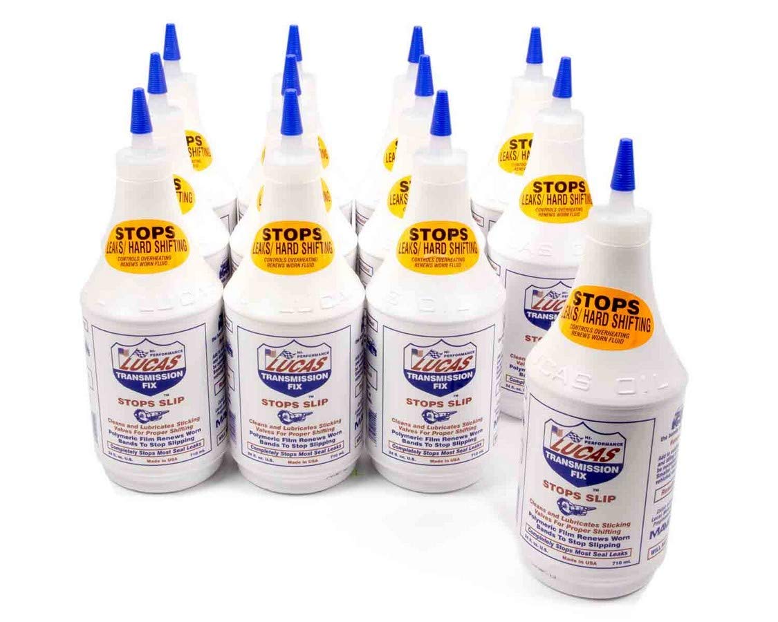 Lucas Oil 10009 Transmission Fix - 24 Ounce (Pack of 12) | Stops Slips, Leaks & Hard Shifting | For Cars, Trucks & SUVs | High-Performance Transmission Repair Solution