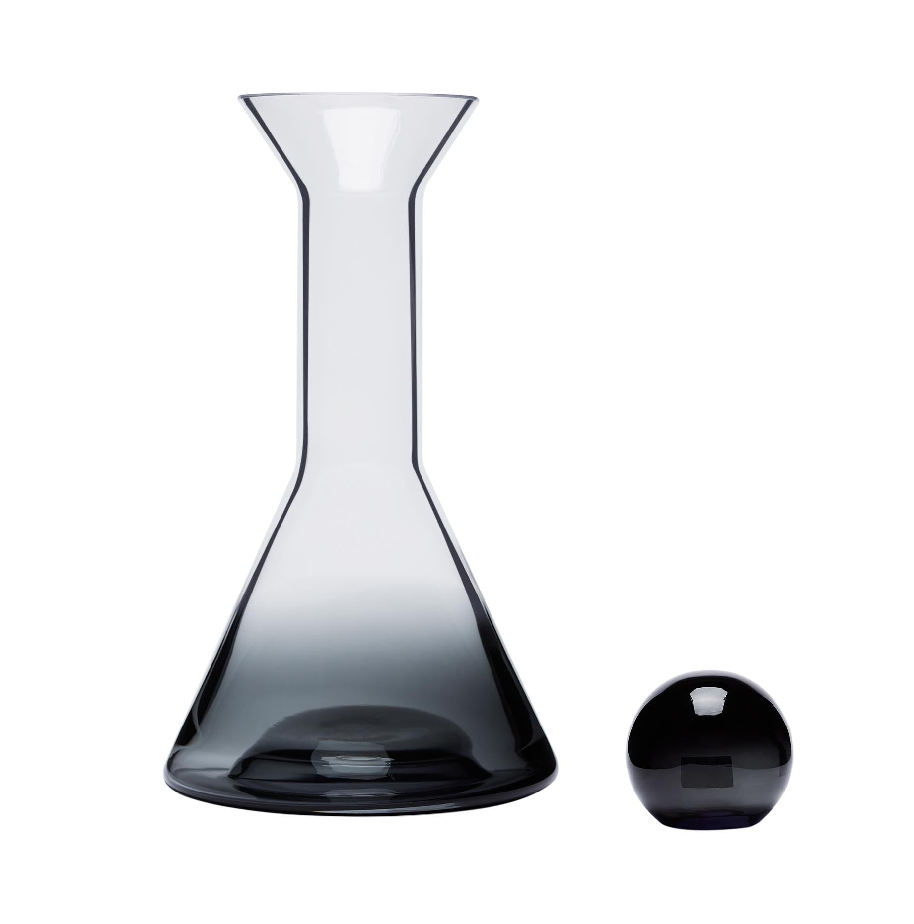 TOM DIXON Tank Decanter 1L - Premium Black Wine Decanter for Aerating & Serving - Elegant Barware for Home Entertaining & Gifts