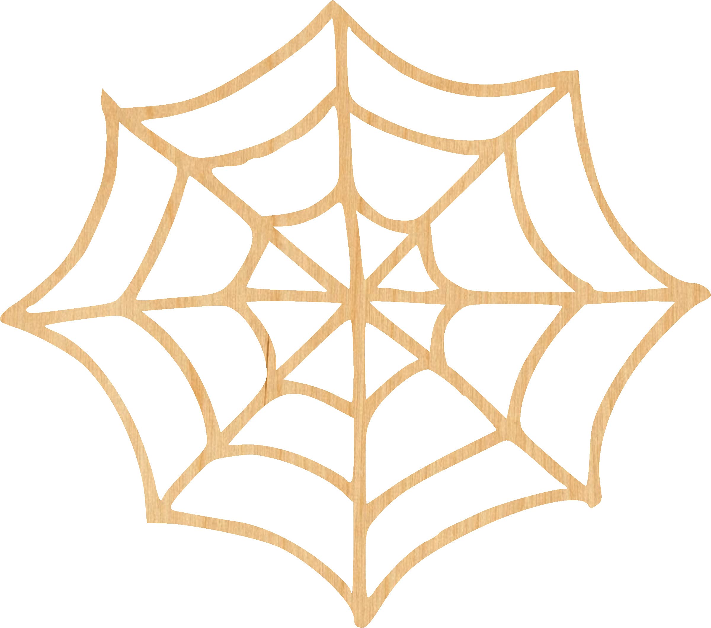 Spider Web 2 Laser Cut Wood Craft Shapes - 2 Inch Halloween DIY Decorations for Party, Home & Scrapbooking