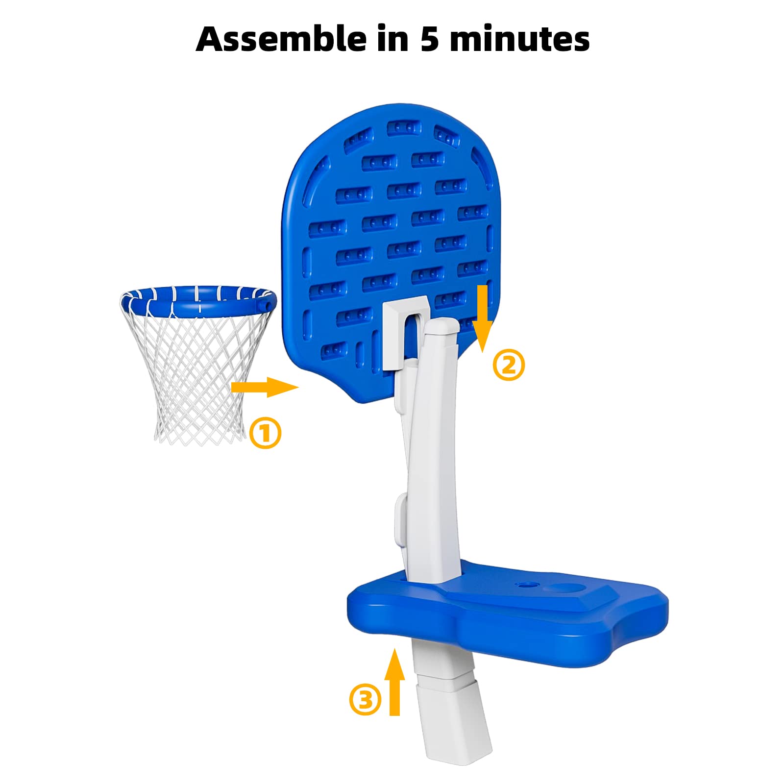 Best Inflatable Swimming Pool Basketball Hoop with Heavy Duty Base - Fun Water Game for Kids & Adults - Perfect for Backyard Pool Parties & Summer Activities