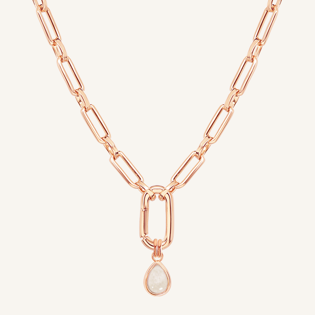Moonstone Trove Charm Necklace - Elegant Healing Crystal Jewelry for Women | Perfect for Spiritual Healing, Meditation & Everyday Wear