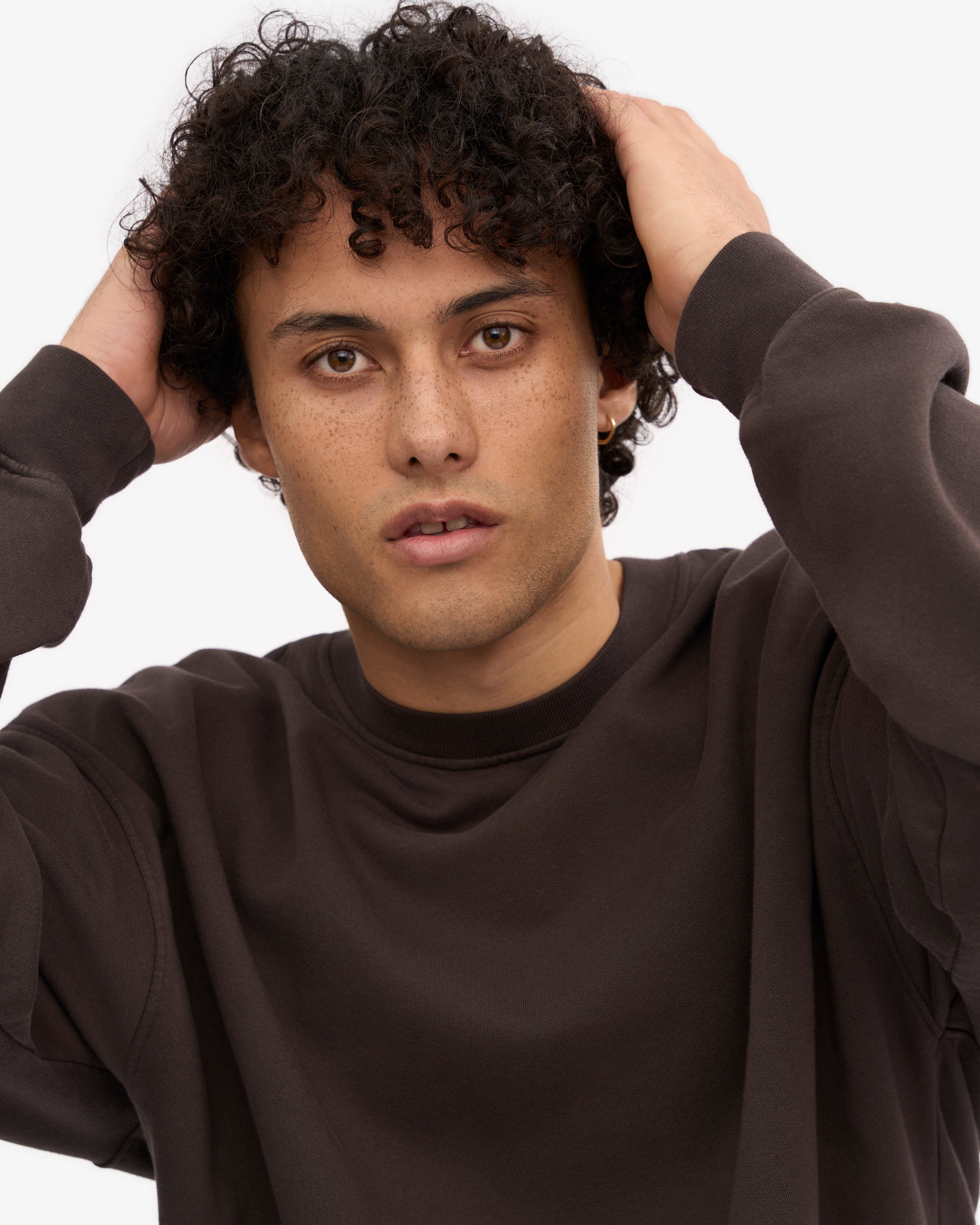 Organic Oversized Crewneck Sweatshirt - Coffee Brown | Soft & Comfortable Pullover for Men & Women | Perfect for Casual Wear, Lounging & Outdoor Activities
