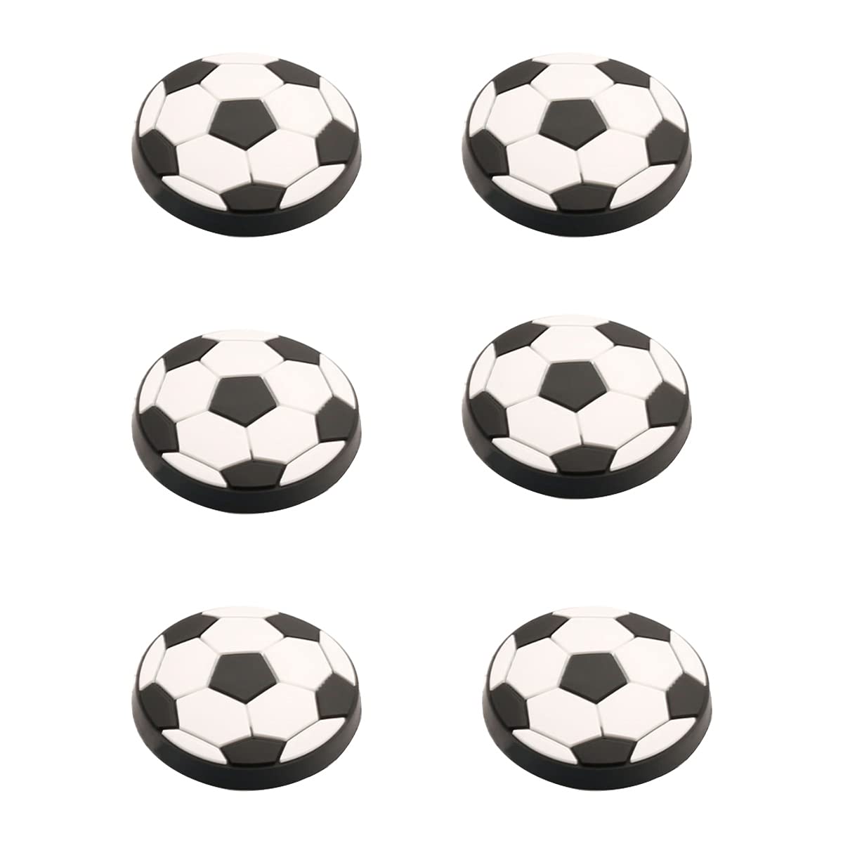 Soft Rubber Cartoon Football Knobs for Kids - 6pcs Cabinet & Drawer Handles for Boys & Girls Room, Toy Organizer, Bookcase & Closet - Safe & Fun Cabinet Pulls for Children's Furniture (Playroom, Nursery, Bedroom Decor)