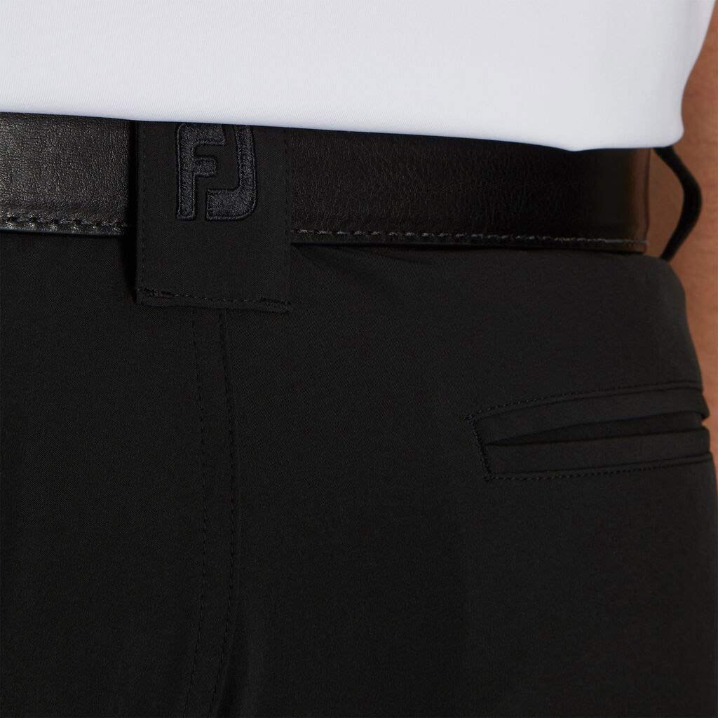 FootJoy Men's Lightweight Performance Golf Shorts - Moisture-Wicking, Stretch Fabric (Size 33, Black) | Perfect for Summer Golfing & Casual Wear