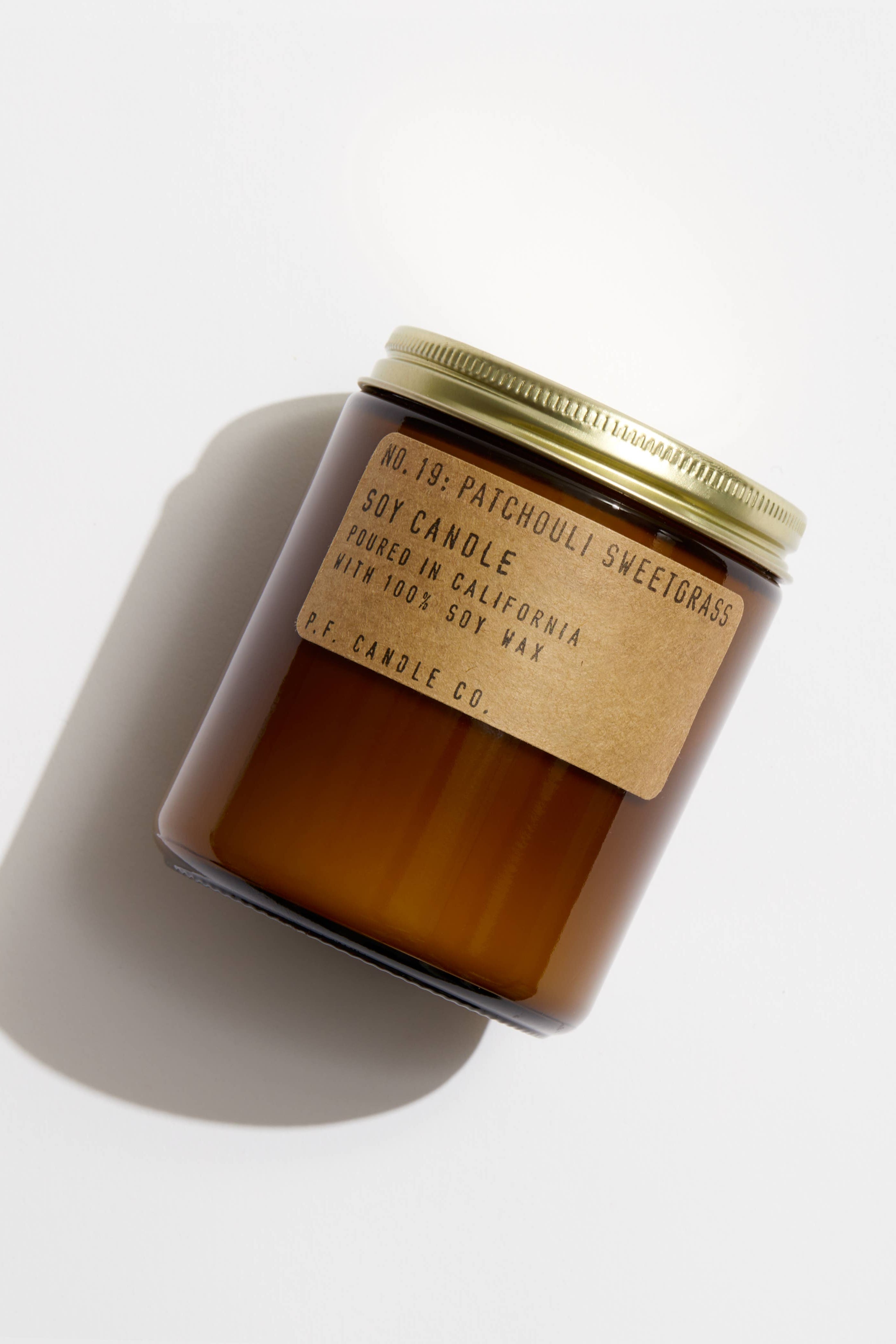 Patchouli Sweetgrass Scented Soy Wax Candle - Handmade Aromatherapy Candle for Relaxation, Meditation & Home Decor
