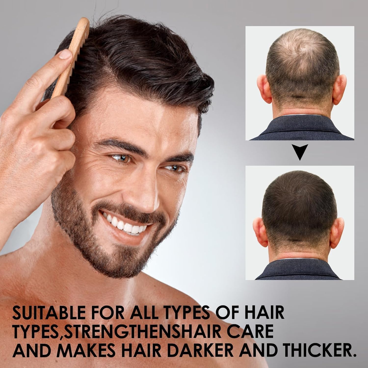 2025 New Spartan Root Activator Shampoo for Gray Hair Regrowth & Strengthening - Hair Restoration Treatment for Men & Women - Promotes Smooth, Strong Mane - Ideal for Daily Hair Care & Scalp Nourishment (1PC)