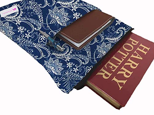 Twirling Blossom Book Sleeve Protector for Hardcover & Paperback Books - Perfect Gift for Book Lovers - Ideal for Reading, Travel & Library Use