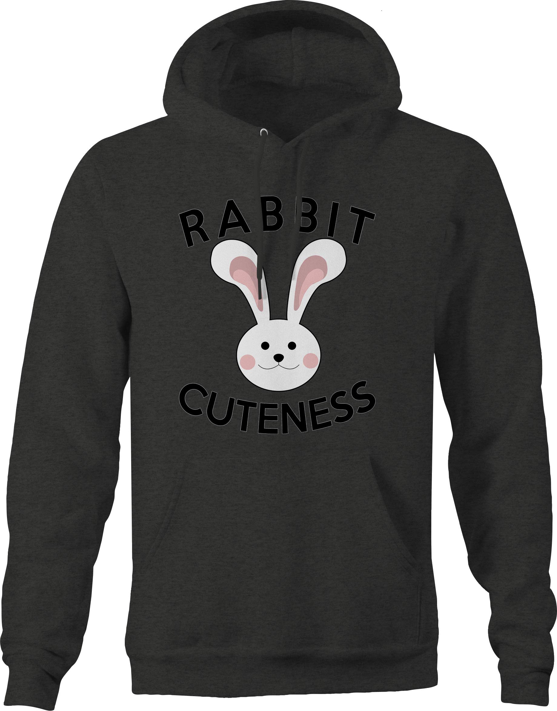 Cute White Bunny Hoodie for Men - Soft Gray Pullover Sweatshirt - Perfect for Casual Wear, Winter Outfits & Cozy Loungewear