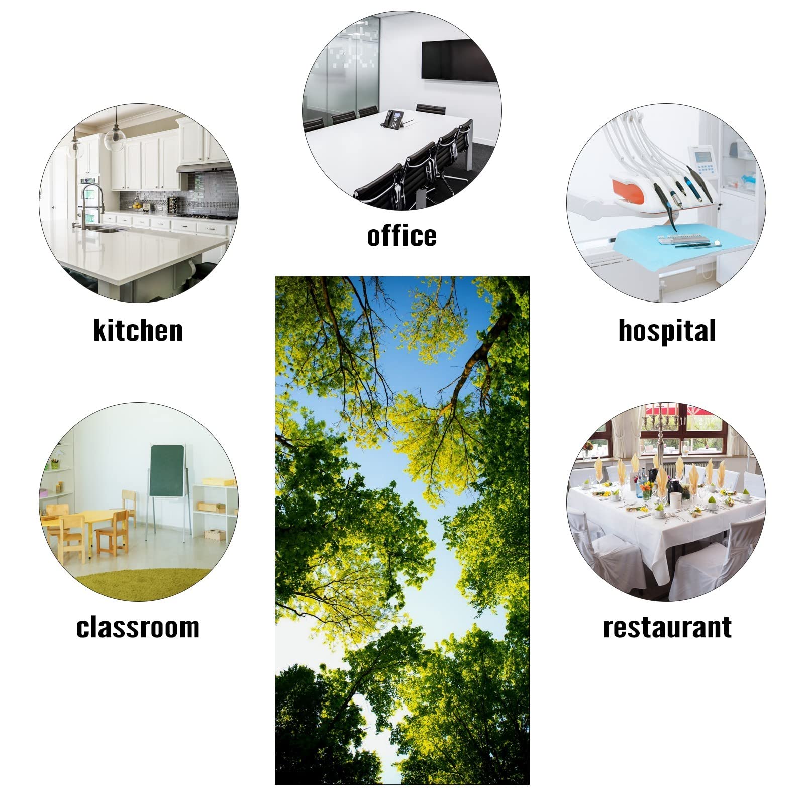 Tall Trees Fluorescent Lamp Shades for Home, Office & Classroom - Reduces Eye Strain & Headaches | Ceiling Light Cover for Indoor Spaces | Perfect for Workspaces, Study Areas & Commercial Lighting