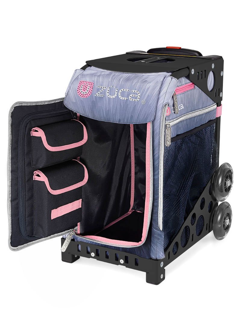ZUCA Ice Dreamz Lux Sport Insert Bag with Black Frame - 5 Packing Pouches & Toiletry Bag Set for Travel, Skating, and Gym Organization | Premium Luggage Accessories