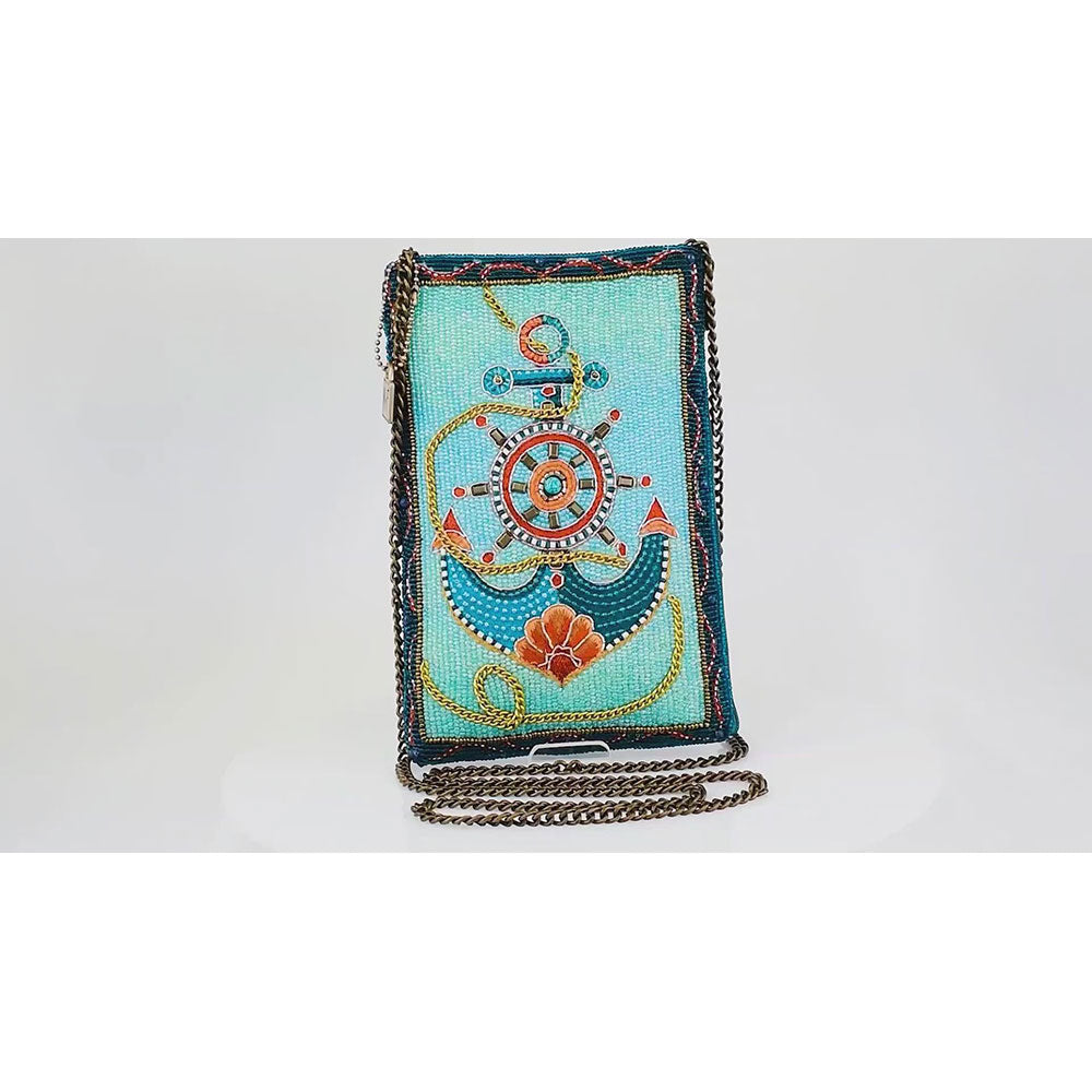 Stylish Mary Frances Anchors Away Mini Crossbody Bag - Perfect for Travel, Shopping & Everyday Use