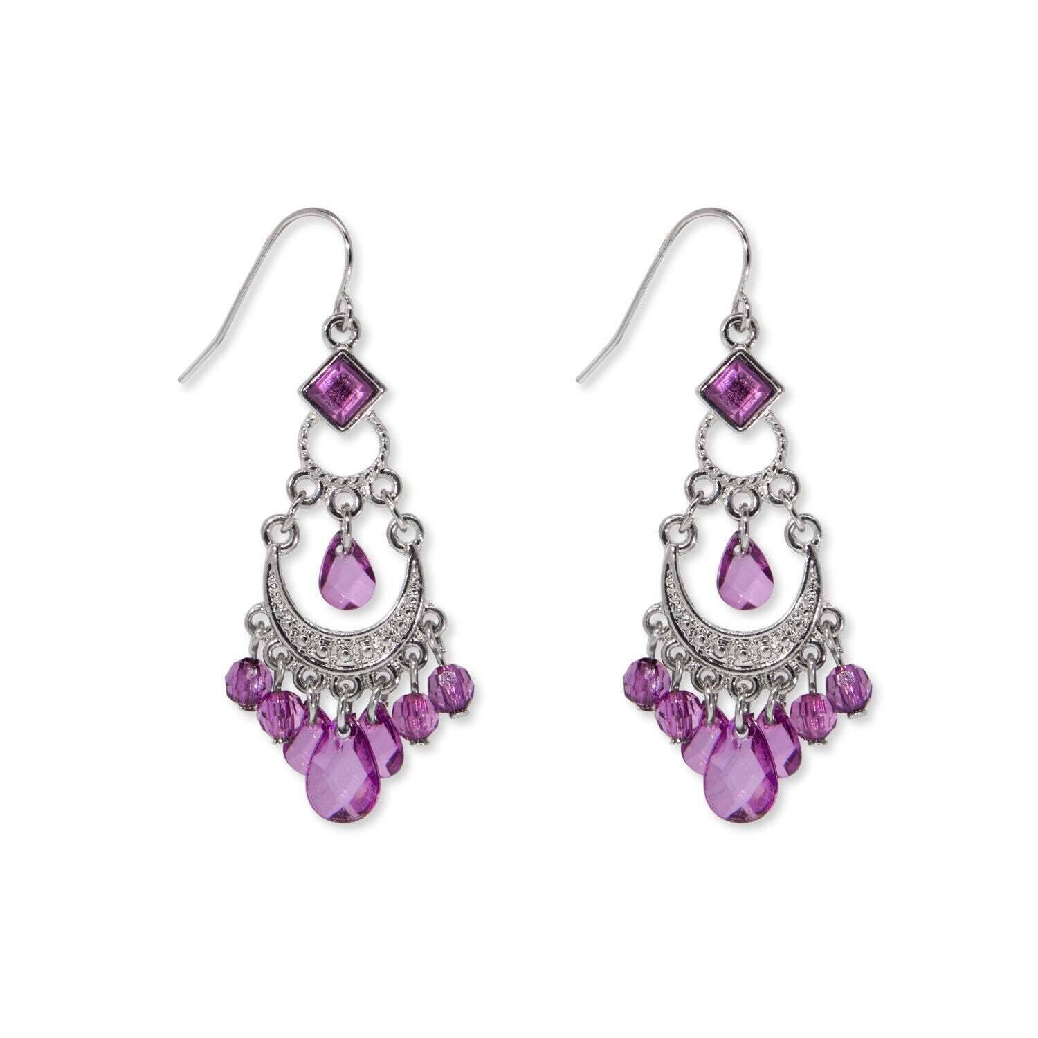 Silver Tone And Purple