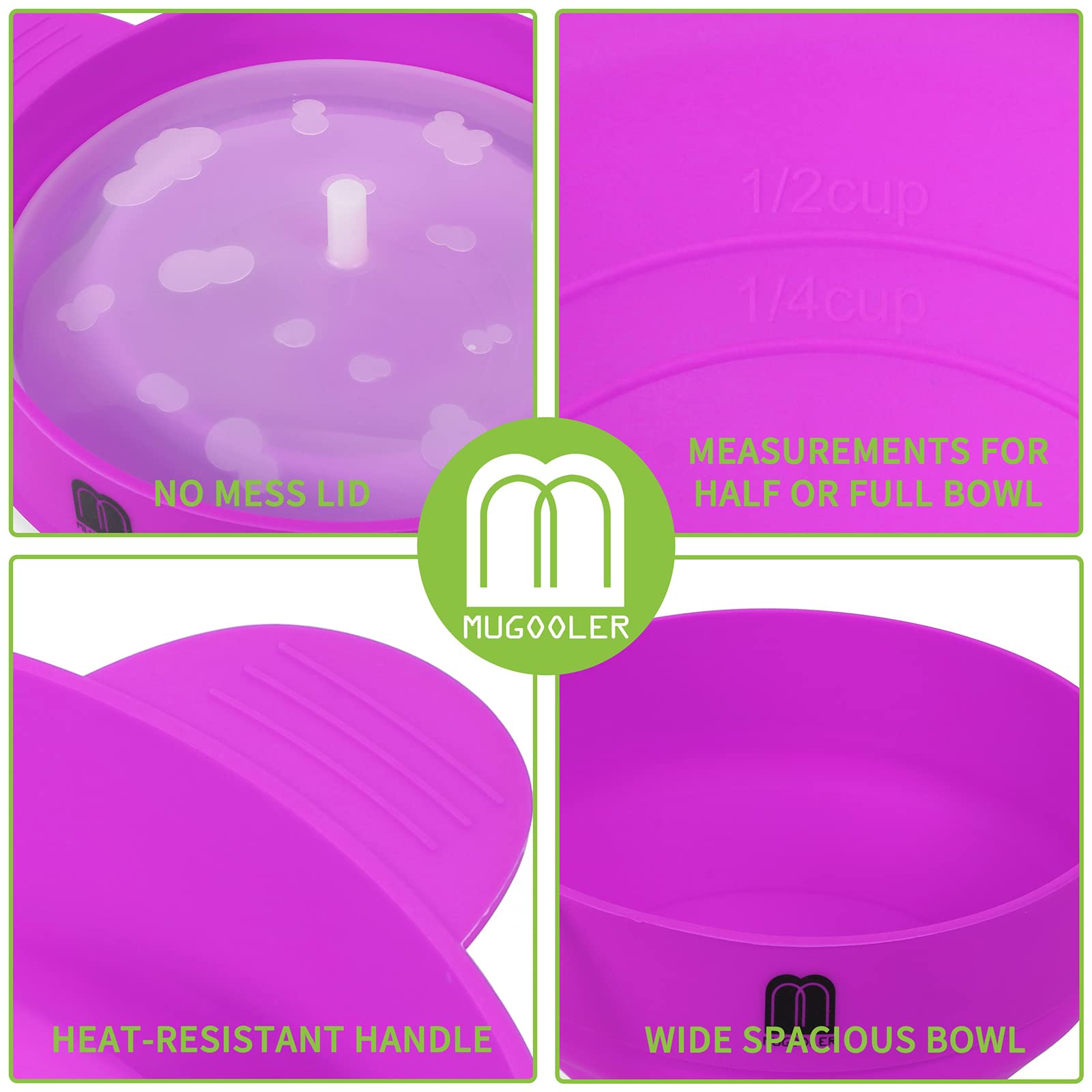 Original Microwave Popcorn Popper - Silicone Collapsible Popcorn Maker with Lid | BPA-Free & Dishwasher Safe | Quick & Easy Homemade Snack | Perfect for Movie Nights, Parties & Family Gatherings (Purple)