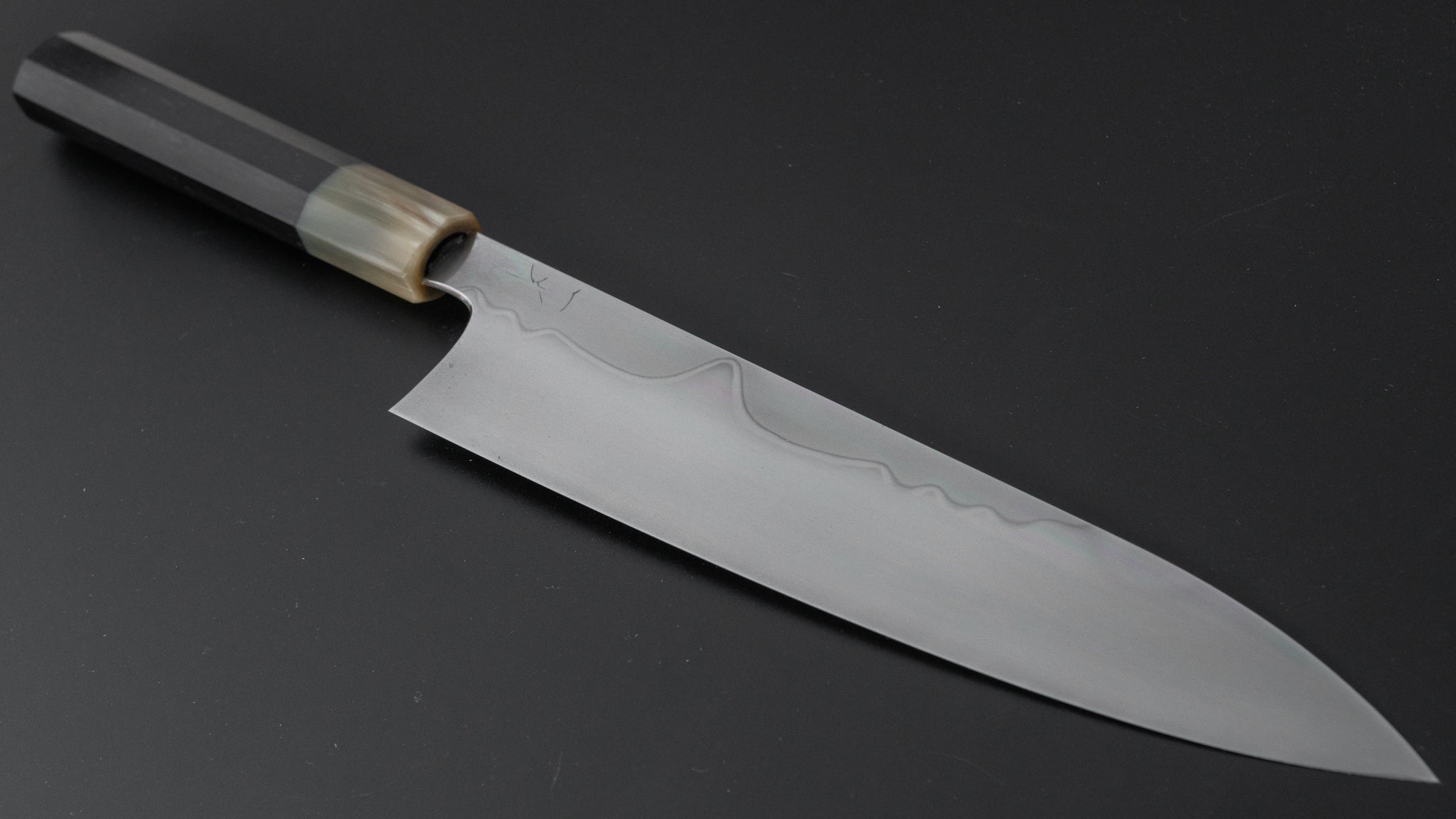 Hitohira Togashi Yohei White #2 Fuji Mizu Honyaki Gyuto 240mm Japanese Chef Knife with Taihei Ebony Handle & Saya - Premium Kitchen Knife for Professional Chefs & Home Cooking Enthusiasts