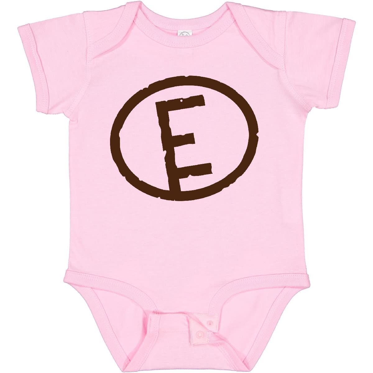 Inktastic Monogram Letter E Baby Bodysuit - Personalized Cotton Onesie for Newborns & Infants - Perfect for Gifts, Photo Shoots & Everyday Wear