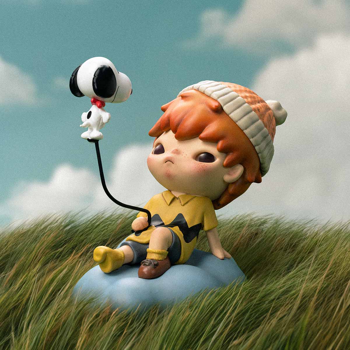 Pop Mart Hirono × Snoopy Collectible Vinyl Figure - Cute Cartoon Character Toy for Display & Gift - Perfect for Home Decor, Office Desk, and Anime Fans Collection