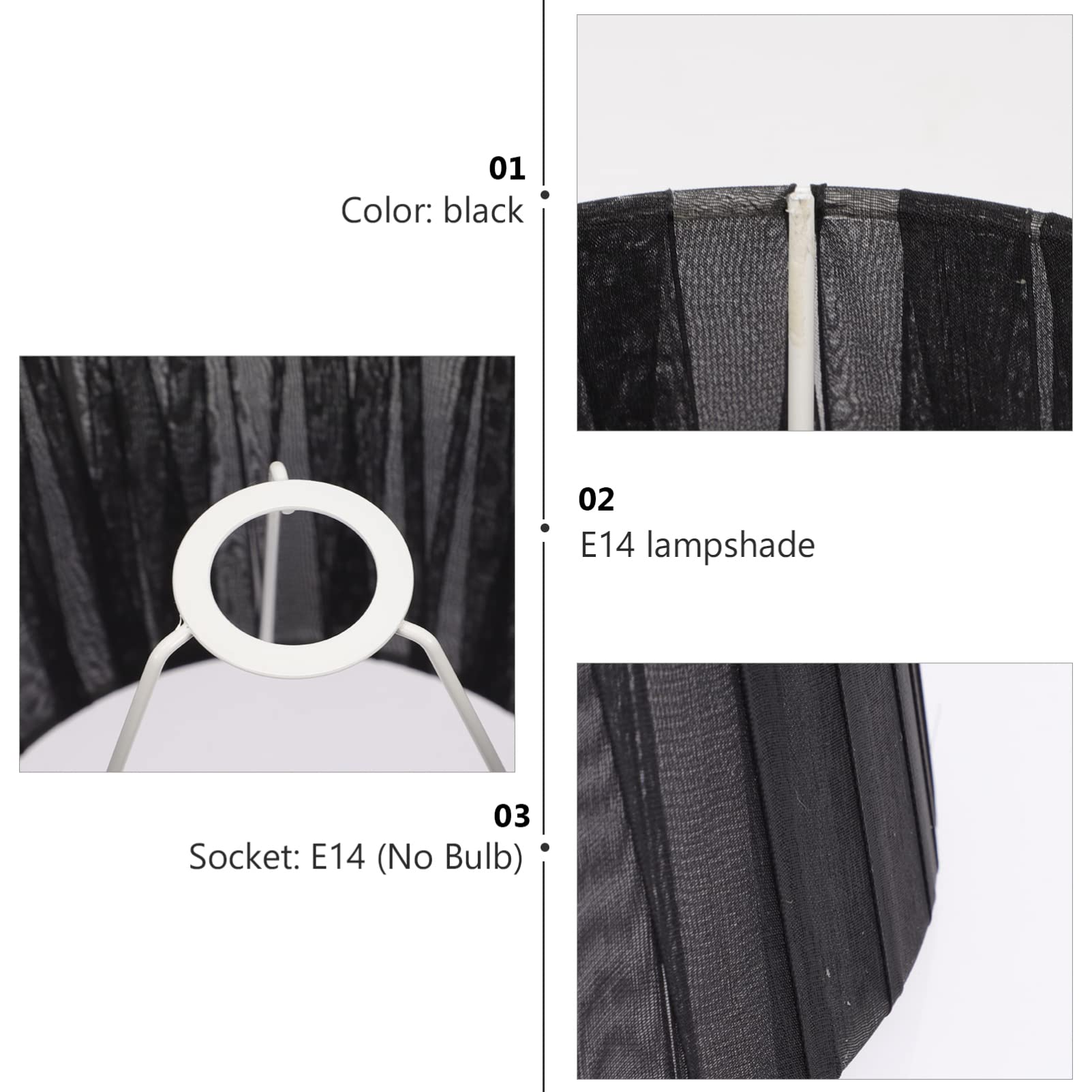 Simple Fabric Lamp Shade - Small Barrel Clip-On Lampshade for Table & Floor Lamps | Perfect for Bedroom, Living Room & Office Lighting Decor