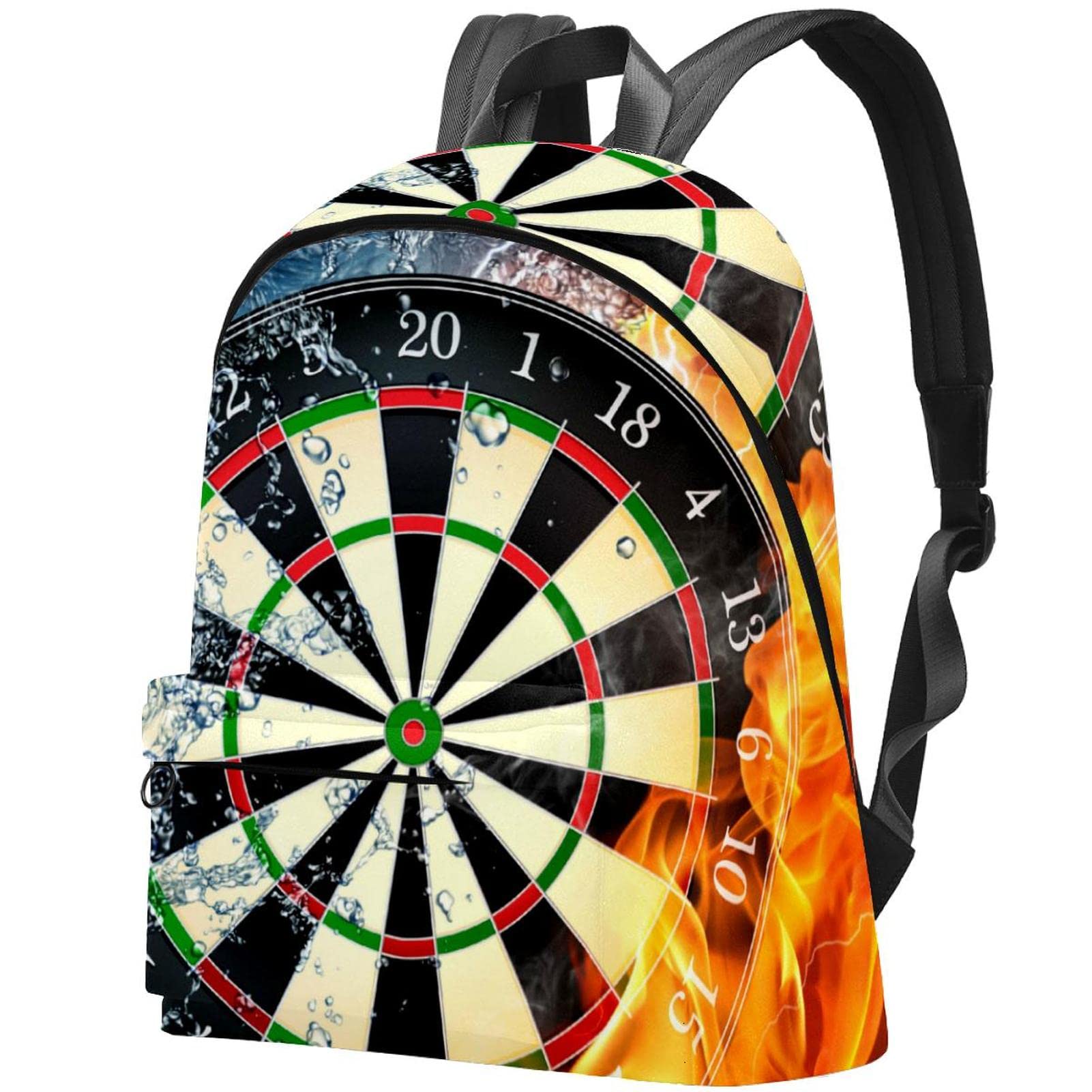 Durable Canvas Backpack for College & Travel - Waterproof & Fire-Resistant with Dart Printing Design - Perfect for School, Commuting & Outdoor Adventures