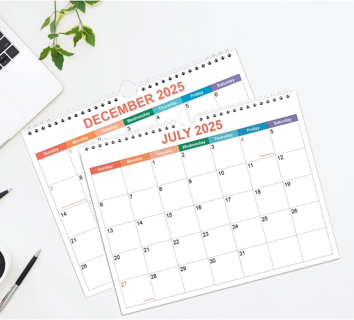 2025-2026 Wall Calendar | 18-Month Planner from July 2025 to December 2026 | Premium Thick Paper with Twin-Wire Binding & Hanging Hook | 8.5