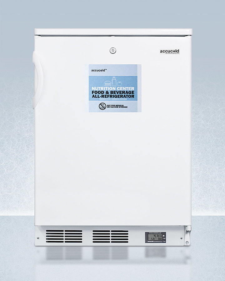 Accucold 24-Inch Wide Nutrition Center All Refrigerator FF6LW7NZ - Perfect for Medical Offices, Laboratories & Home Health Storage
