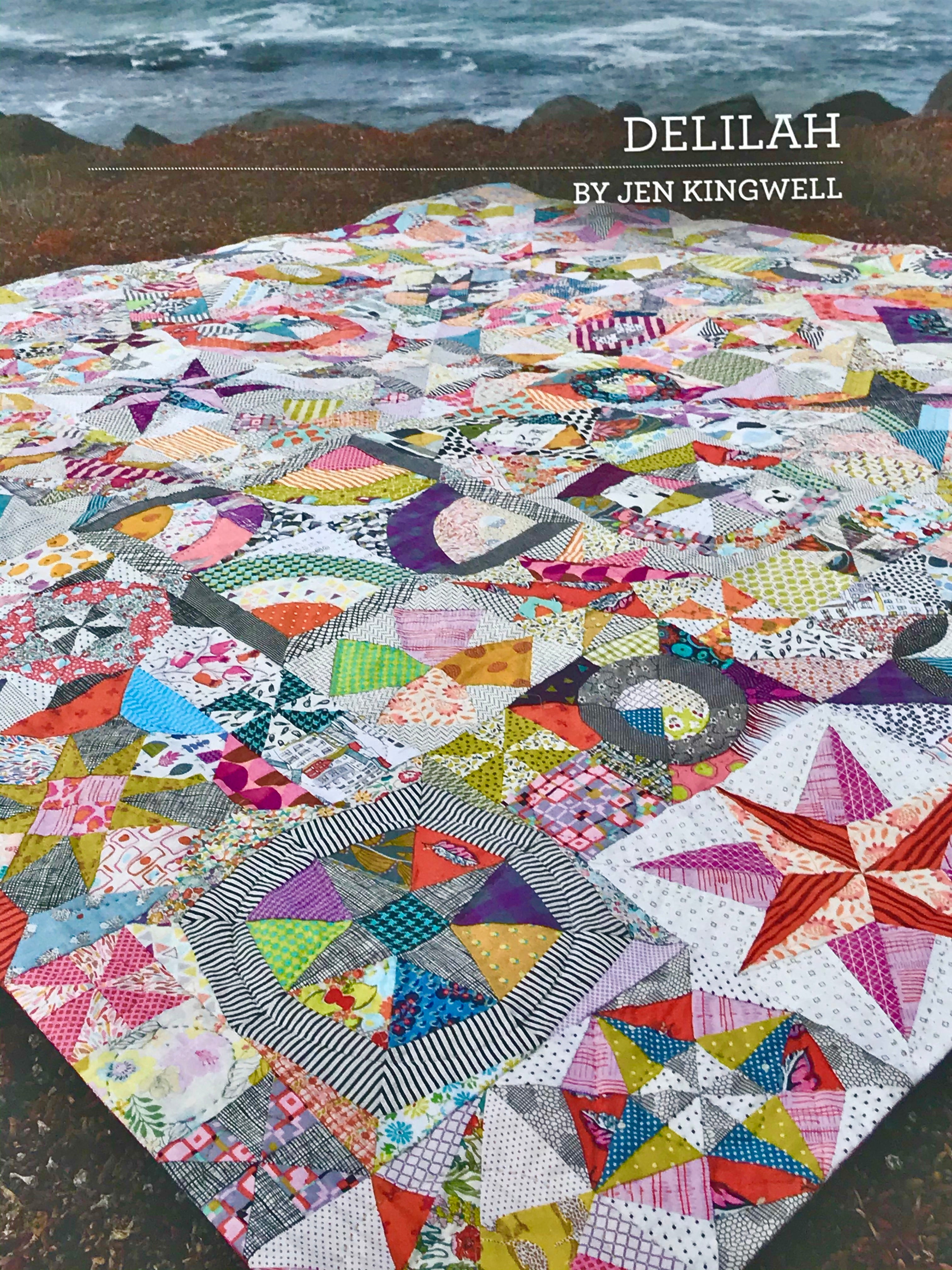 Delilah Quilt Booklet by Jen Kingwell - Modern Quilting Patterns & Patchwork Designs for DIY Home Decor, Bedding & Craft Projects