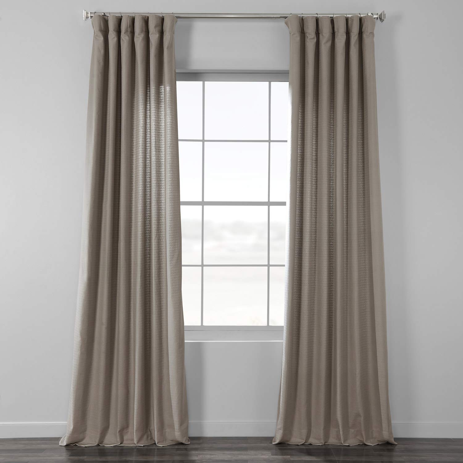 HPD Half Price Drapes Cotton Textured BarkWeave Window Curtains - 50