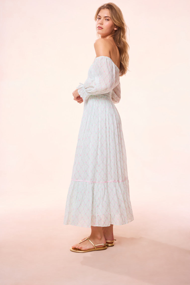 Dobrianna Re Edition Cotton Maxi Dress - Women's Flowy Bohemian Summer Dress for Beach, Vacation & Casual Wear