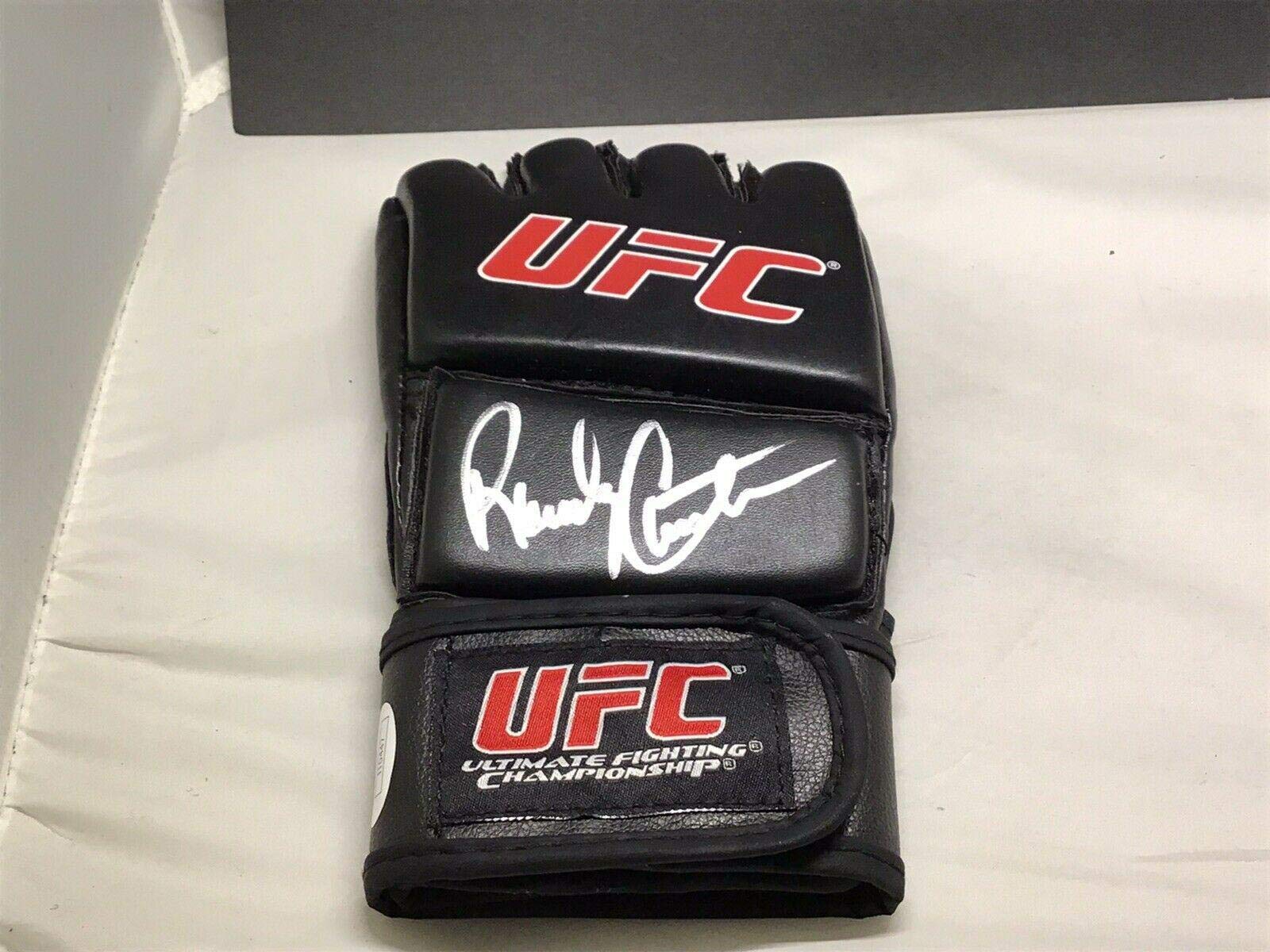 Randy Couture Signed UFC Gloves with JSA COA - Authentic Autographed MMA Collectible for Fans, Display & Memorabilia Collection