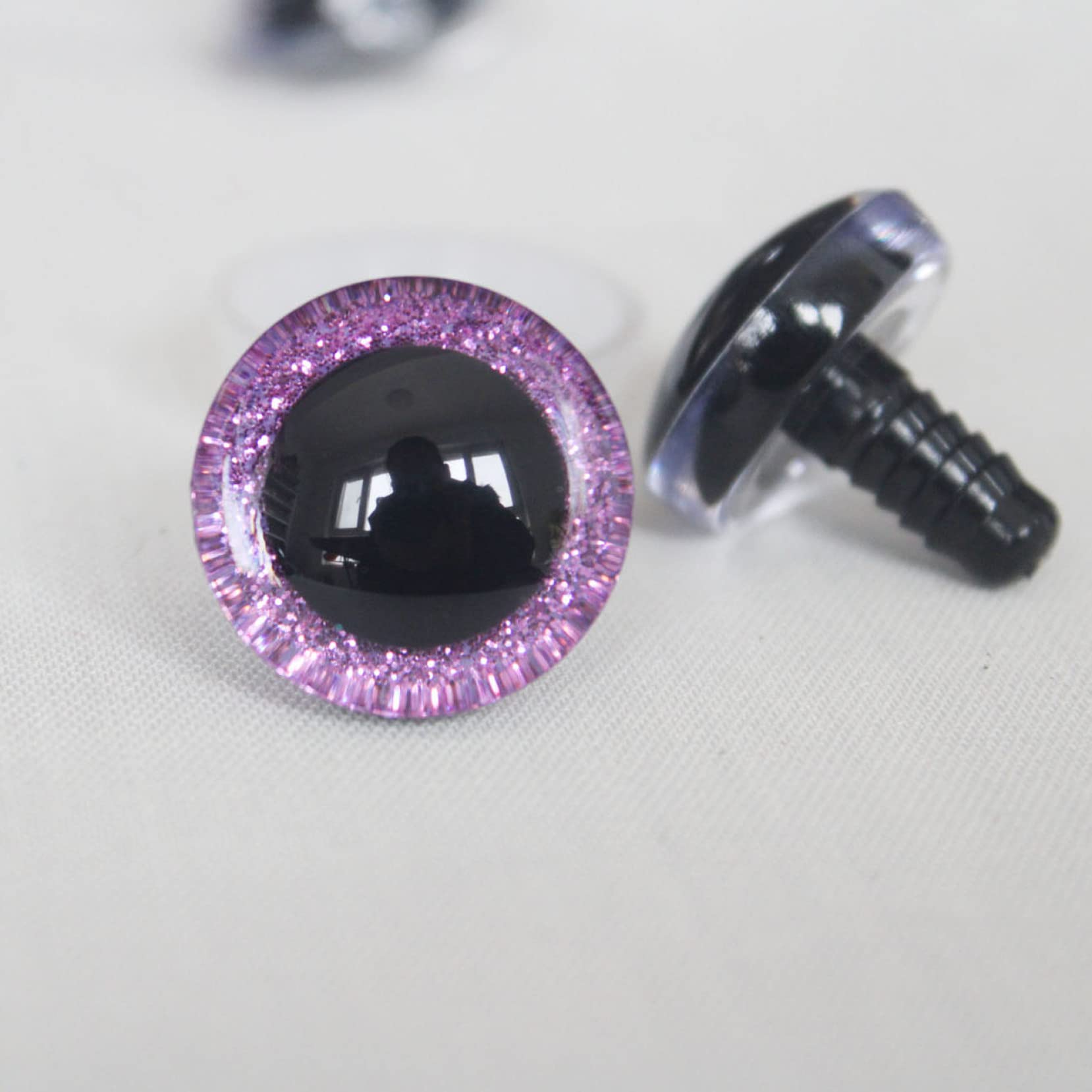 20pcs 9-35mm Plastic Safety Eyes for DIY Crafts, Crochet Amigurumi, Stuffed Animals & Doll Making - Glitter Eyes for Bears, Toys and Handmade Projects - Perfect for Knitting, Sewing and Creative Gifts
