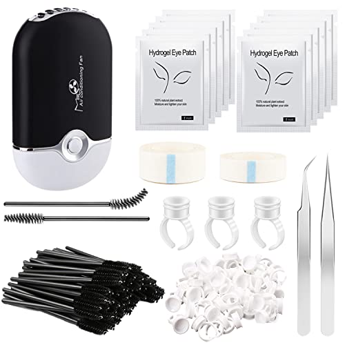 Professional Eyelash Extension Kit with Fan Dryer, Tweezers, Glue Rings & Accessories – Perfect for Salon, Spa & DIY Lash Artists