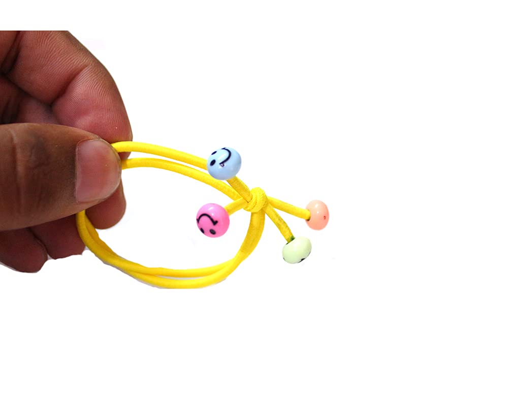 20pcs Colorful Smiley Face Hair Bands for Girls & Women - Soft Elastic Hair Ties for Baby, Kids & Adults - Perfect for School, Parties & Daily Hairstyles