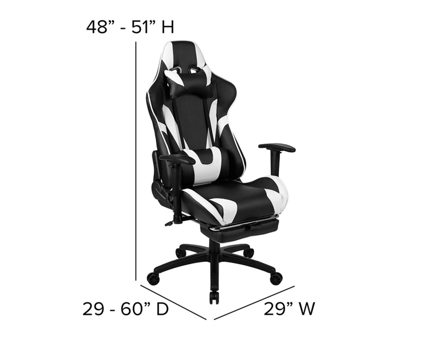 Flash Furniture Optis Black Gaming Desk & Chair Set with Cup Holder, Headrest, and Monitor Stand - Ergonomic Gaming Station for PC, Console & Streaming Setup