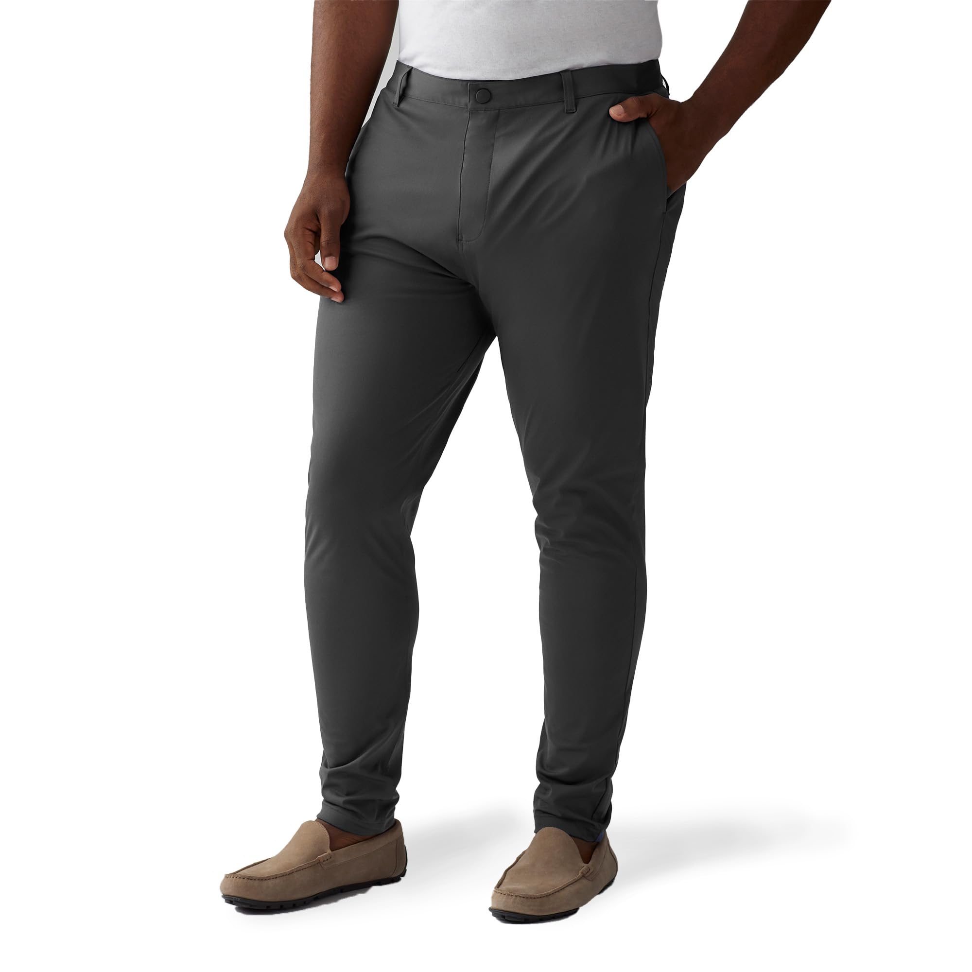 Rhone Commuter Skinny Men's Pants - Ultra Slim-Fit Stretch Dress Pants for Work | Wrinkle Resistant & Comfortable | Perfect for Office, Business Travel & Formal Occasions