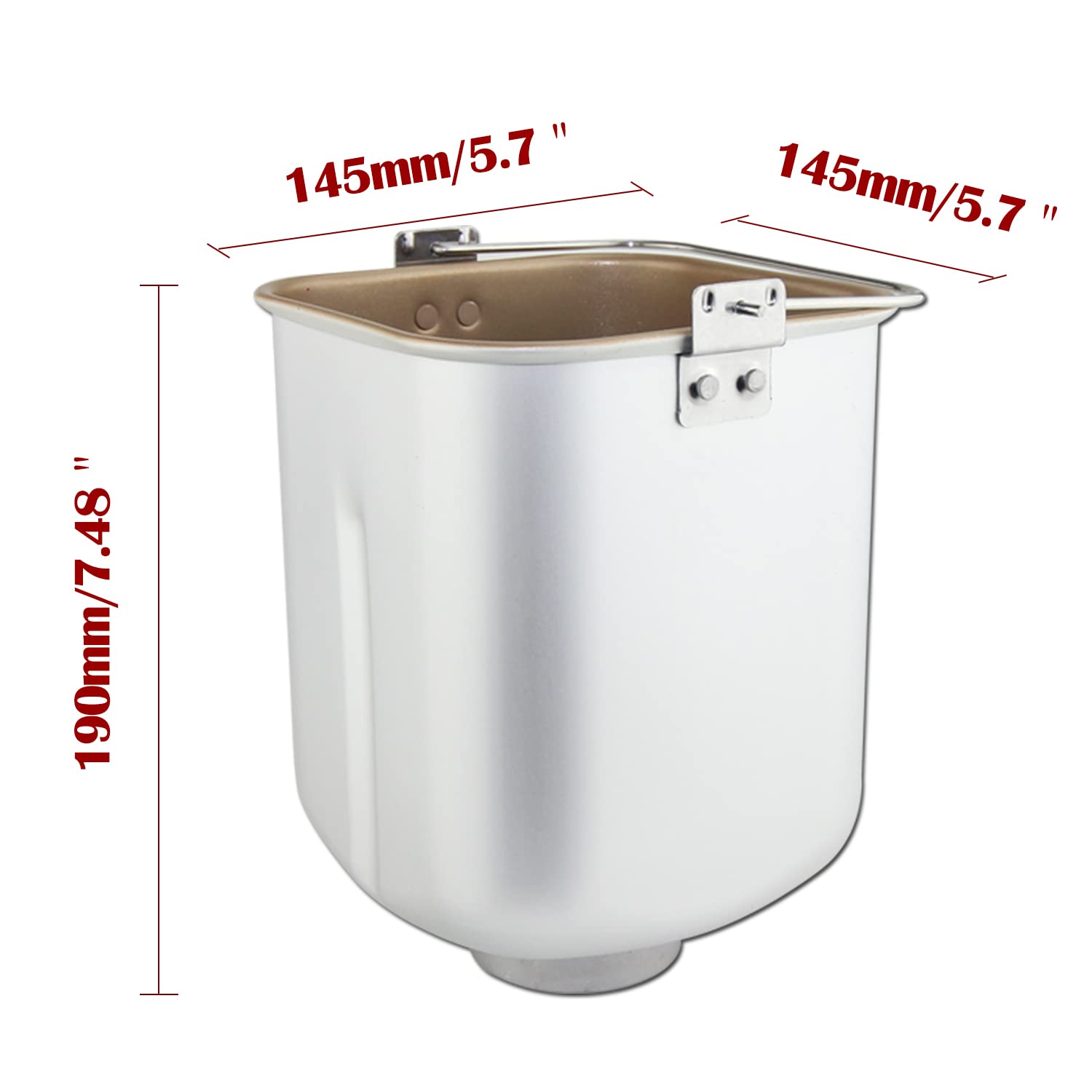 Square Bread Machine Baking Pan - Durable Household Bread Maker Bucket & Plate Replacement Part for Perfect Homemade Bread | Ideal for Baking, Cooking & Kitchen Use