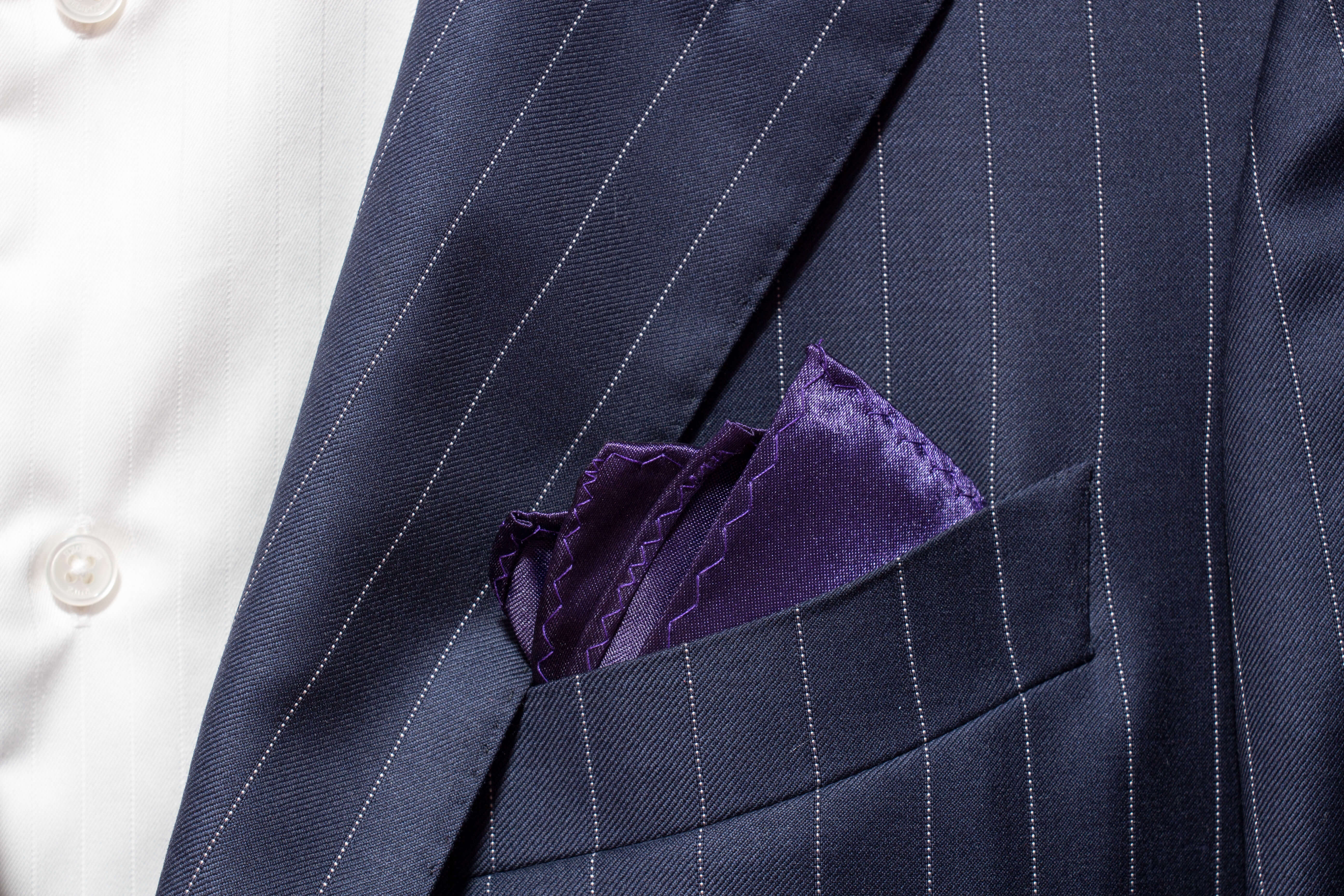 Elegant Eggplant Purple Pocket Square for Men - Perfect for Weddings, Business Meetings & Formal Events